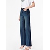 image:imageSidefeel Womens Wide Leg Jeans High Waisted Stretchy Raw Hem Zimbaplatinum Denim PantsVintage Blue
