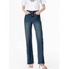 image:imageSidefeel Womens Wide Leg Jeans High Waisted Stretchy Raw Hem Zimbaplatinum Denim PantsVintage Blue