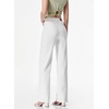 image:imageSidefeel Womens Wide Leg Jeans High Waisted Stretchy Raw Hem Zimbaplatinum Denim PantsWhite