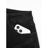 image:imageSidefeel Womens Wide Leg Jeans High Waisted Stretchy Straight Leg Front Seam Denim Pants with PocketsBlack