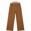 image:imageSidefeel Womens Wide Leg Jeans High Waisted Stretchy Straight Leg Front Seam Denim Pants with PocketsBrown