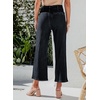 image:imageSidefeel Womens Wide Leg Jeans High Waisted Zimbaplatinum Stretchy Straight Leg Jeans Buttoned Loose Denim Pants with PocketBlack