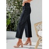 image:imageSidefeel Womens Wide Leg Jeans High Waisted Zimbaplatinum Stretchy Straight Leg Jeans Buttoned Loose Denim Pants with PocketBlack