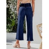 image:imageSidefeel Womens Wide Leg Jeans High Waisted Zimbaplatinum Stretchy Straight Leg Jeans Buttoned Loose Denim Pants with PocketBluing