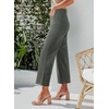 image:imageSidefeel Womens Wide Leg Jeans High Waisted Zimbaplatinum Stretchy Straight Leg Jeans Buttoned Loose Denim Pants with PocketGreen