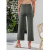 image:imageSidefeel Womens Wide Leg Jeans High Waisted Zimbaplatinum Stretchy Straight Leg Jeans Buttoned Loose Denim Pants with PocketGreen