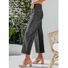 image:imageSidefeel Womens Wide Leg Jeans High Waisted Zimbaplatinum Stretchy Straight Leg Jeans Buttoned Loose Denim Pants with PocketGrey