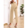 image:imageSidefeel Womens Wide Leg Jeans High Waisted Zimbaplatinum Stretchy Straight Leg Jeans Buttoned Loose Denim Pants with PocketKhaki