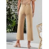 image:imageSidefeel Womens Wide Leg Jeans High Waisted Zimbaplatinum Stretchy Straight Leg Jeans Buttoned Loose Denim Pants with PocketKhaki