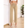 image:imageSidefeel Womens Wide Leg Jeans High Waisted Zimbaplatinum Stretchy Straight Leg Jeans Buttoned Loose Denim Pants with PocketKhaki