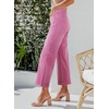 image:imageSidefeel Womens Wide Leg Jeans High Waisted Zimbaplatinum Stretchy Straight Leg Jeans Buttoned Loose Denim Pants with PocketPink