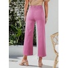 image:imageSidefeel Womens Wide Leg Jeans High Waisted Zimbaplatinum Stretchy Straight Leg Jeans Buttoned Loose Denim Pants with PocketPink