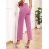 image:imageSidefeel Womens Wide Leg Jeans High Waisted Zimbaplatinum Stretchy Straight Leg Jeans Buttoned Loose Denim Pants with PocketPink