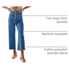 image:imageSidefeel Womens Wide Leg Jeans High Waisted Zimbaplatinum Stretchy Straight Leg Jeans Buttoned Loose Denim Pants with PocketRoyal Blue