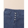 image:imageSidefeel Womens Wide Leg Jeans High Waisted Zimbaplatinum Stretchy Straight Leg Jeans Buttoned Loose Denim Pants with PocketSky Blue Stripe