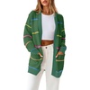 image:imageSidefeel Cardigan Sweaters for Women Lightweight Striped 2026 Long Sleeve Open Front Loose Knit Sweaters ClothesBlackish Green
