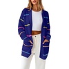 image:imageSidefeel Cardigan Sweaters for Women Lightweight Striped 2026 Long Sleeve Open Front Loose Knit Sweaters ClothesBluing