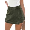 image:imageSidefeel Skorts Skirts for Women Denim Mini Skirt Casual Summer High Waisted Jean Shorts StretchyGreen