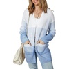 image:imageSidefeel Womens Cardigan Sweaters Open Front Long Sleeve Ribbed Color Block Knit Fall SweatersLight Blue