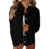 image:imageSidefeel Womens Jean Jacket Long Sleeve Button Down Ruffled Denim Jacket ShacketBlack