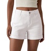 image:imageSidefeel Womens Jean Shorts High Waisted Stretchy Folded Hem Casual Trendy Patchwork Loose Fit Summer Denim ShortsCream White