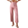 image:imageSidefeel Womens Wide Leg Jeans High Waisted Straight Leg Jeans Buttoned Loose Stretchy Denim Pants with Pocket Peach Blossom Size 16 Long