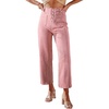image:imageSidefeel Womens Wide Leg Jeans High Waisted Straight Leg Jeans Buttoned Loose Stretchy Denim Pants with Pocket Peach Blossom Size 4 Long