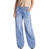 image:imageSidefeel Womens Wide Leg Jeans High Waisted Stretchy Baggy Boyfriend Denim PantsLight Blue