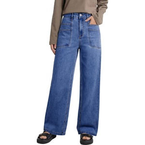 image:imageSidefeel Womens Wide Leg Jeans High Waisted Stretchy Baggy Trendy Denim PantsBlue