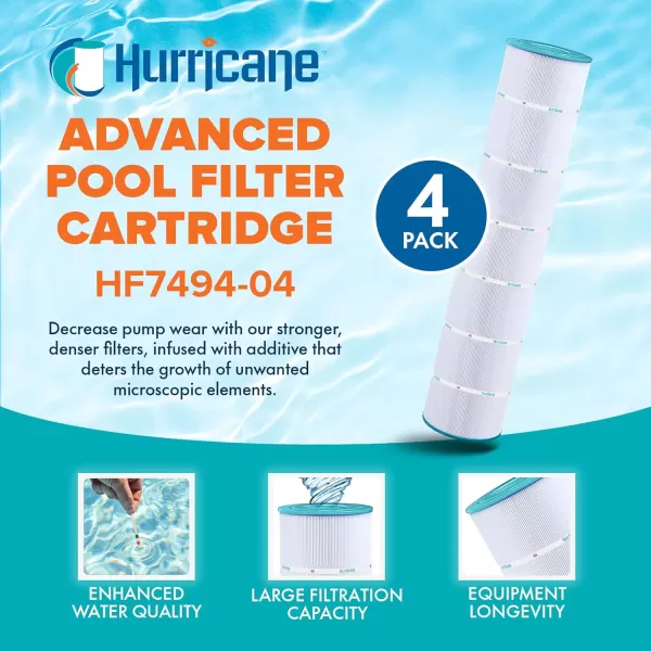 Hurricane Filter Cartridge for Unicel C-7487, Pleatco PA100N, Filbur FC-1270, Hayward Super-Star-Clear C4000, &amp; C4000S, SwimClear C4020 