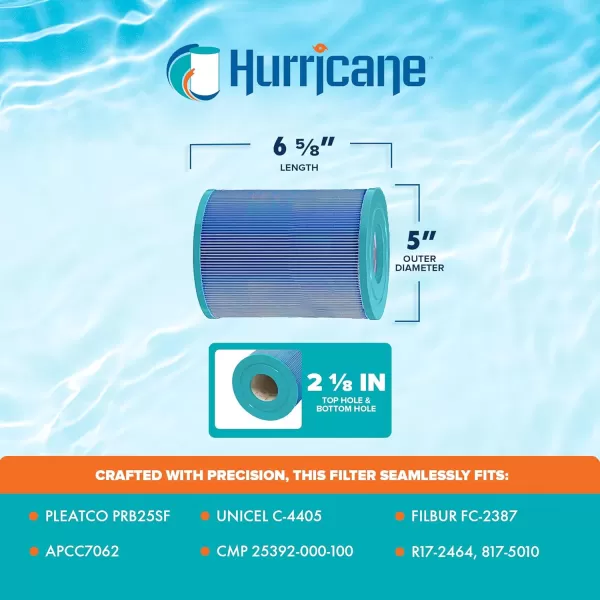 Hurricane Filters - HF4405-02M Elite Aseptic Spa Filter Cartridge - Replacement for Pleatco PRB25SF, Unicel C-4405, Filbur FC-2387, CMP 25392-000-100, Compact Rainbow Dynamic Series IV