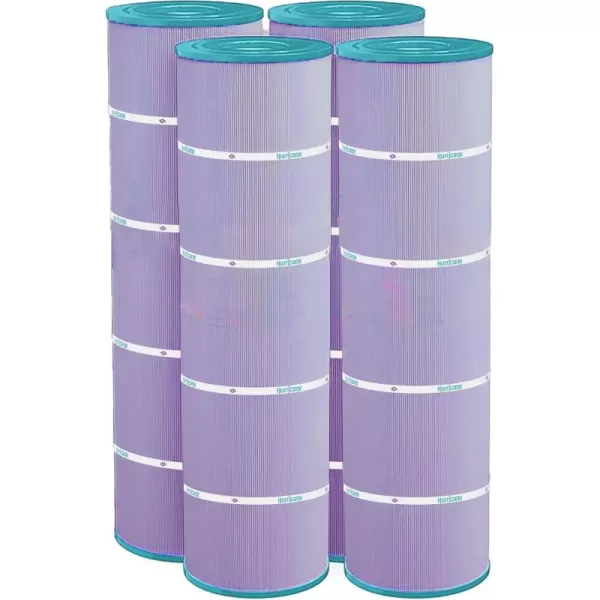 Hurricane Filters HF7487-04M Elite Aseptic Pool Filter Cartridge - Replacement for Pleatco PA100N, Unicel C-7487, Filbur FC-1270, Hayward Super-Star-Clear C4000, SwimClear C4020, 4 Pack