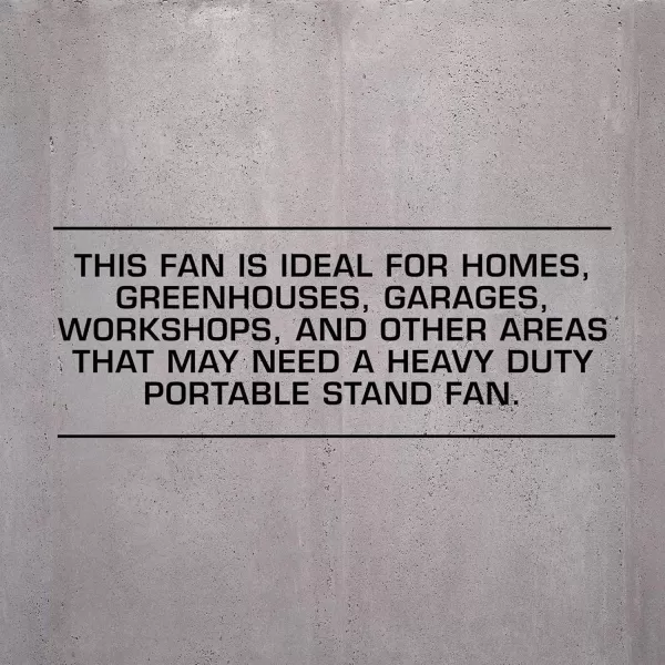 Hurricane 16" Supreme Oscillating Stand Fan with Remote – 3-Speed, Quiet, Powerful, Adjustable Height, Durable Design for Home, Office, and Greenhouse