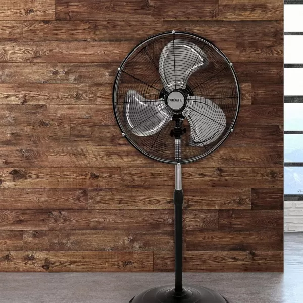 Hurricane 16" Supreme Oscillating Stand Fan with Remote – 3-Speed, Quiet, Powerful, Adjustable Height, Durable Design for Home, Office, and Greenhouse