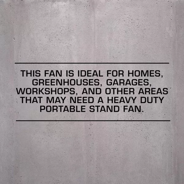 Hurricane 16" Supreme Oscillating Stand Fan with Remote – 3-Speed, Quiet, Powerful, Adjustable Height, Durable Design for Home, Office, and Greenhouse