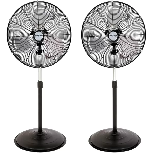 Hurricane 16" Supreme Oscillating Stand Fan with Remote – 3-Speed, Quiet, Powerful, Adjustable Height, Durable Design for Home, Office, and Greenhouse