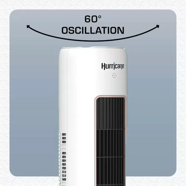 Hurricane 40" Triple Action Air Enhancing Indoor Tower Fan, Electric Fan with Aromatherapy Diffuser and Remote Control, White