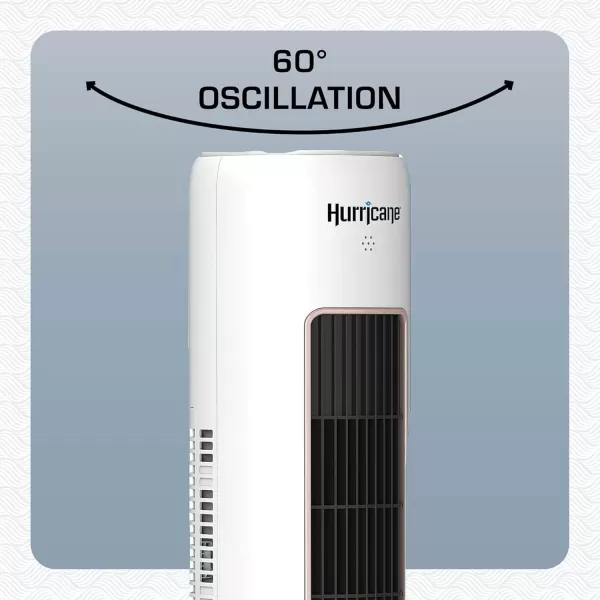 Hurricane 40" Triple Action Air Enhancing Indoor Tower Fan, Electric Fan with Aromatherapy Diffuser and Remote Control, White