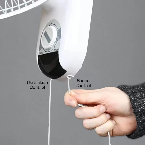 Hurricane Classic 16" Wall Mount Oscillating Fan – Powerful 3-Speed Airflow, Quiet Operation, Adjustable Tilt for Home, Office, and Grow Tents