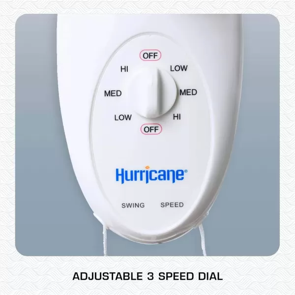 Hurricane Classic 16" Wall Mount Oscillating Fan – Powerful 3-Speed Airflow, Quiet Operation, Adjustable Tilt for Home, Office, and Grow Tents