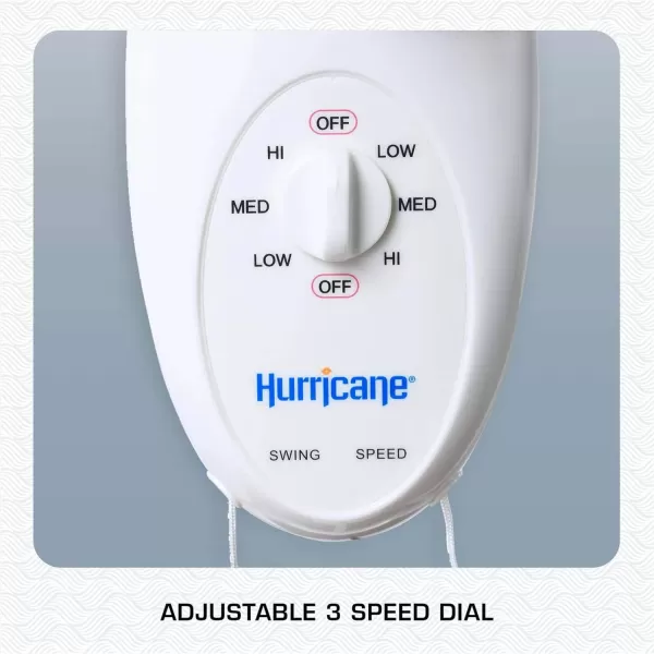 Hurricane Classic 16" Wall Mount Oscillating Fan – Powerful 3-Speed Airflow, Quiet Operation, Adjustable Tilt for Home, Office, and Grow Tents