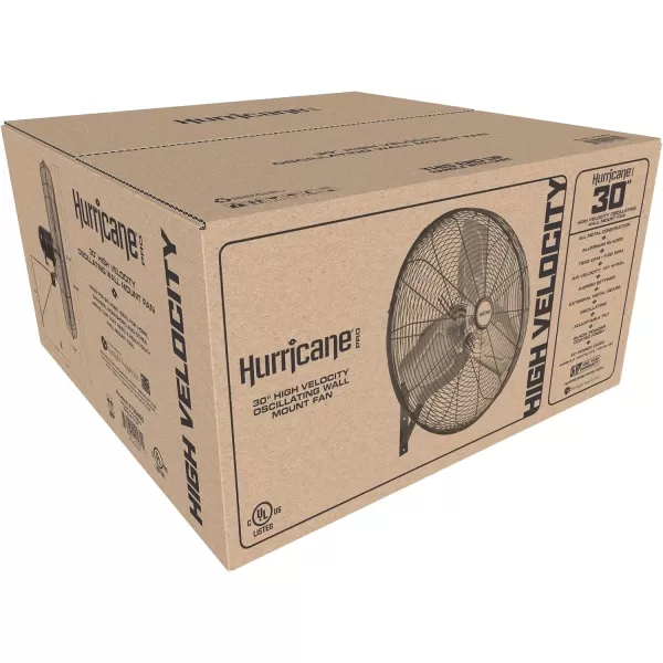 Hurricane Classic 16" Wall Mount Oscillating Fan – Powerful 3-Speed Airflow, Quiet Operation, Adjustable Tilt for Home, Office, and Grow Tents