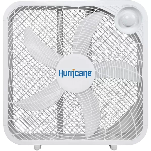Hurricane Classic 20" Floor Box Fan – Compact and Portable, Powerful and Quiet 3-Speed Cooling for Home, Greenhouse, Office, Gym, Garage, and Workshop