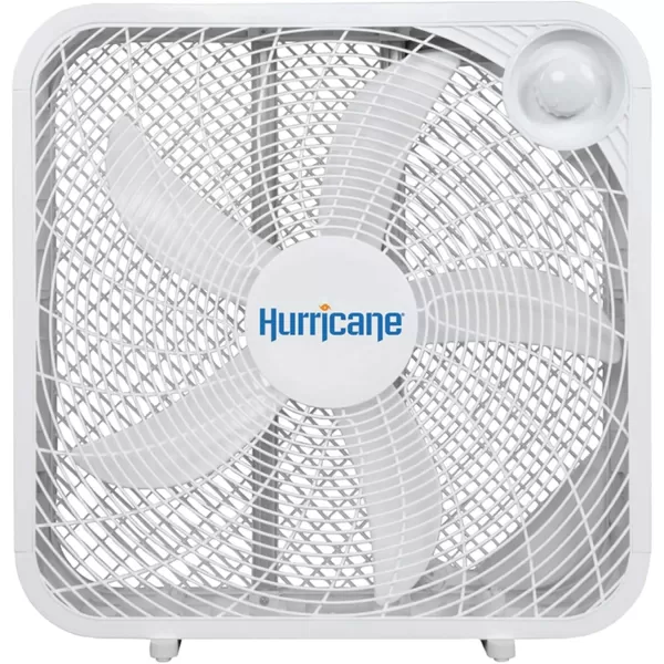 Hurricane Classic 20" Floor Box Fan – Compact and Portable, Powerful and Quiet 3-Speed Cooling for Home, Greenhouse, Office, Gym, Garage, and Workshop