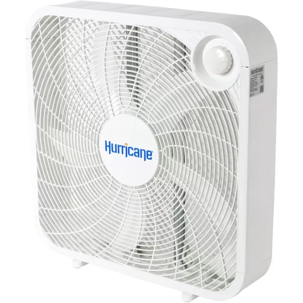 Hurricane Classic 20" Floor Box Fan – Compact and Portable, Powerful and Quiet 3-Speed Cooling for Home, Greenhouse, Office, Gym, Garage, and Workshop