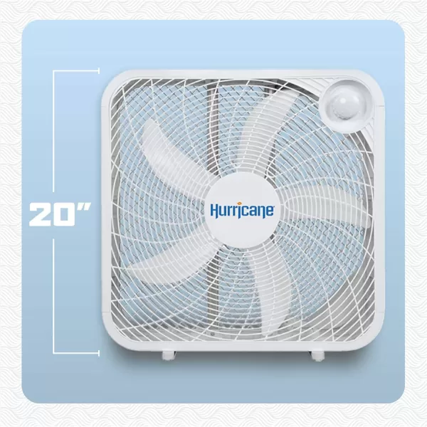 Hurricane Classic 20" Floor Box Fan – Compact and Portable, Powerful and Quiet 3-Speed Cooling for Home, Greenhouse, Office, Gym, Garage, and Workshop
