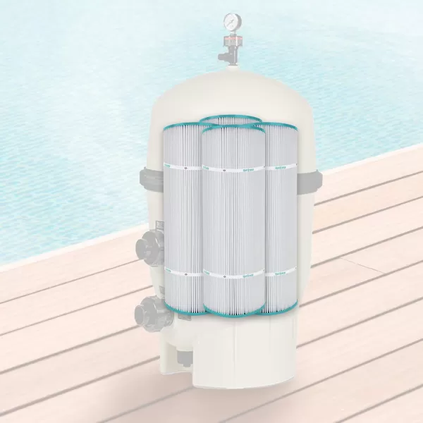 Hurricane Filters HF7470-04 Advanced Pool Filter Cartridge - Replacement for Pleatco PCC80, Unicel C-7470, Filbur FC-1976, Pentair Clean &amp; Clear 320, 4 Pack