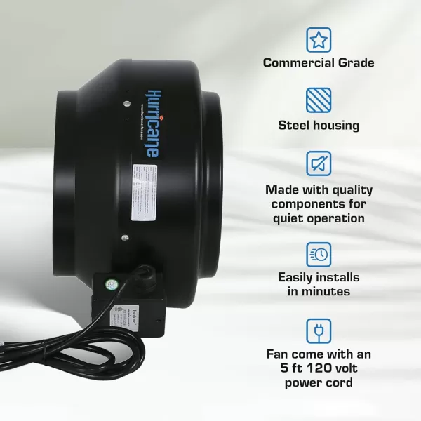 Hurricane Inline Fan for HVAC and Ventilation