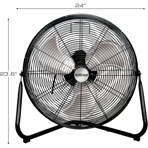 Hurricane Pro 20" High Velocity Metal Floor Fan – Powerful 5300 CFM Airflow, Adjustable Tilt, Heavy-Duty Construction for Home, Gym, Garage, Workshop