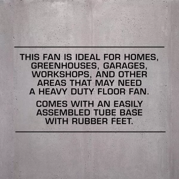 Hurricane Pro 20" High Velocity Metal Floor Fan – Powerful 5300 CFM Airflow, Adjustable Tilt, Heavy-Duty Construction for Home, Gym, Garage, Workshop